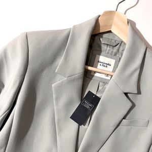 NEW, Abercrombie & Fitch Classic Suiting Blazer in Limited-Edition Mint Green